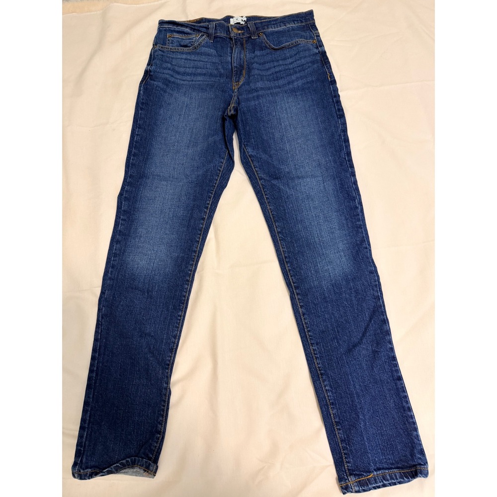 True Craft Tapered Leg Jeans Blue Dark Wash Stretch Denim 32x32 X9888